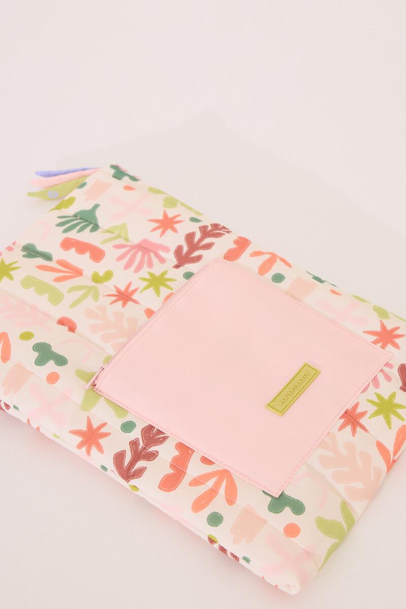 Women'secret Funda Ordenador Acolchado Hojas Multicolor