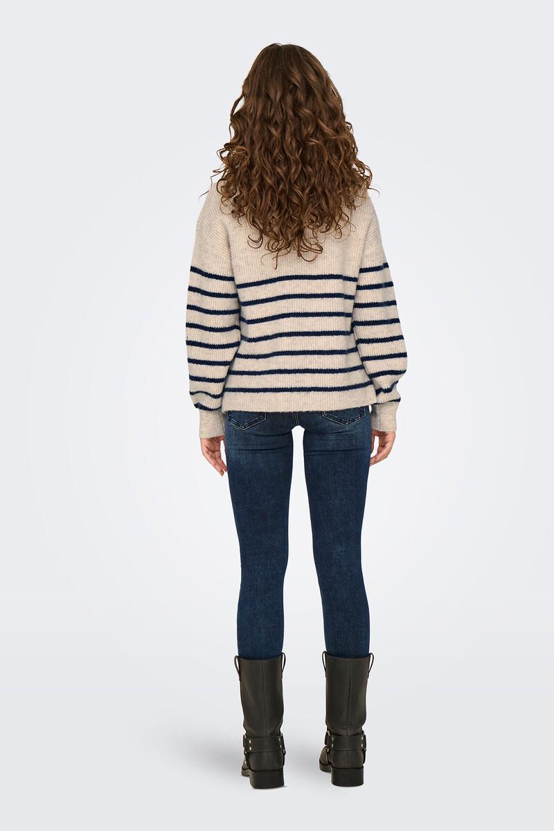 Women'secret Jersey De Lana Con Cuello Alto Y Cierre Media Cremallera Con A Rallas