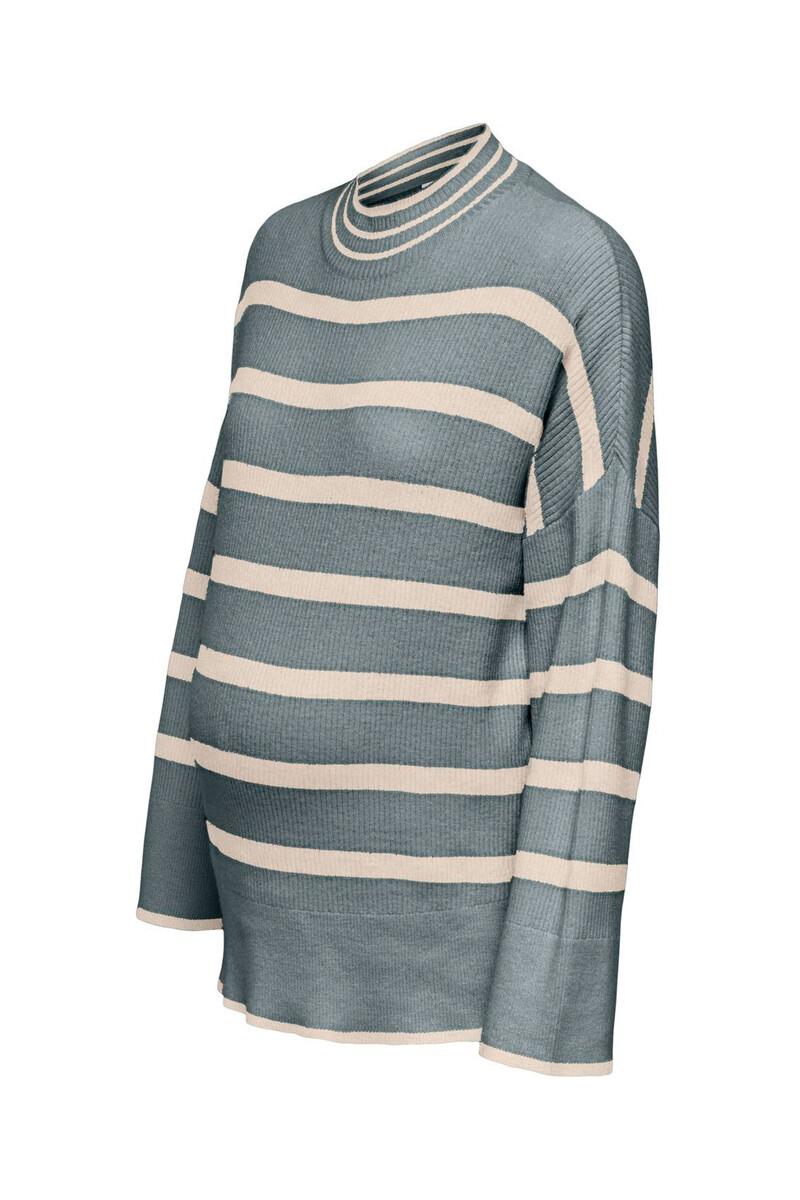 Women'secret Jersey De Lana Con Cuello Alto Y Hombros Caídos A Rallas