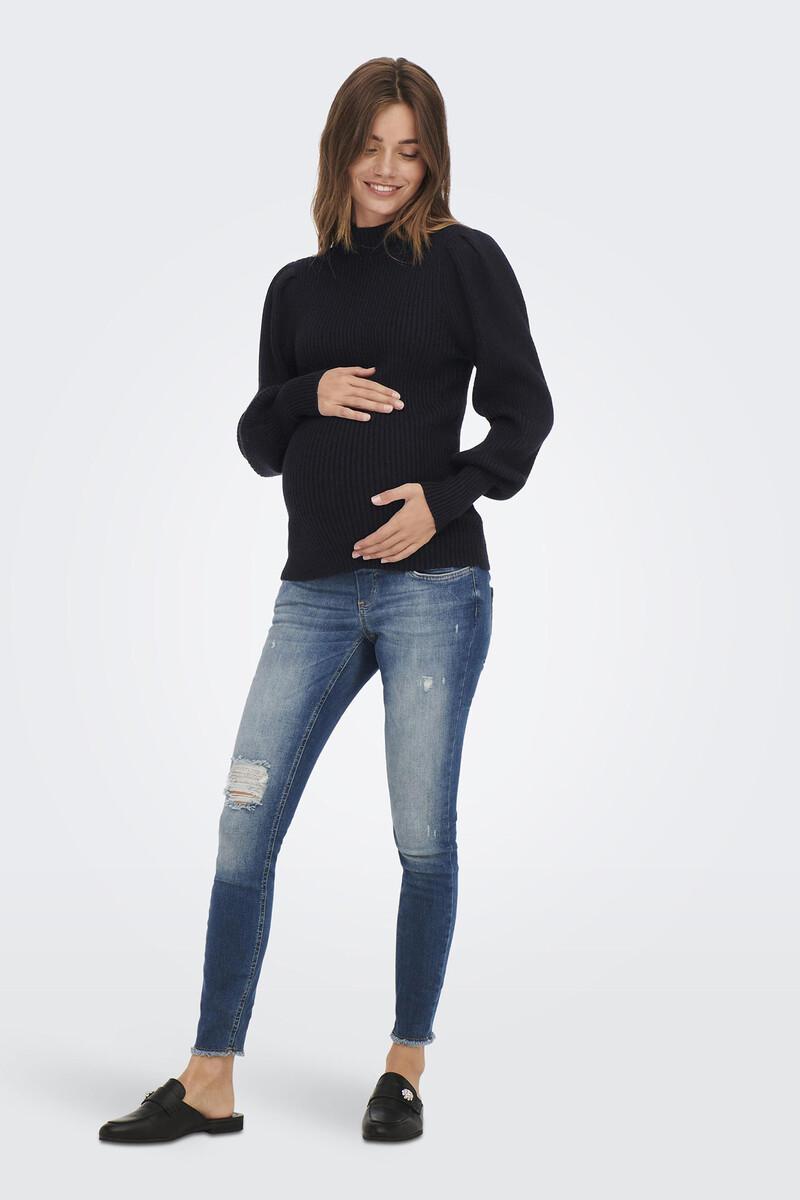 Women'secret Jersey De Punto Premamá De Cuello Alto Y Mangas Abullonadas