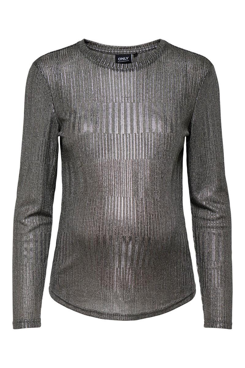 Women'secret Jersey Lúrex Plateado De Cuello Redondo