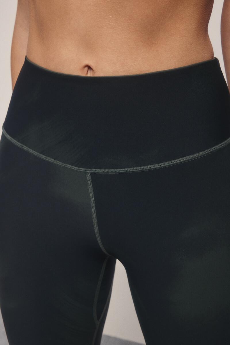 Women'secret Leggings 4D STRECH Largo 3/4 Estampado Verde