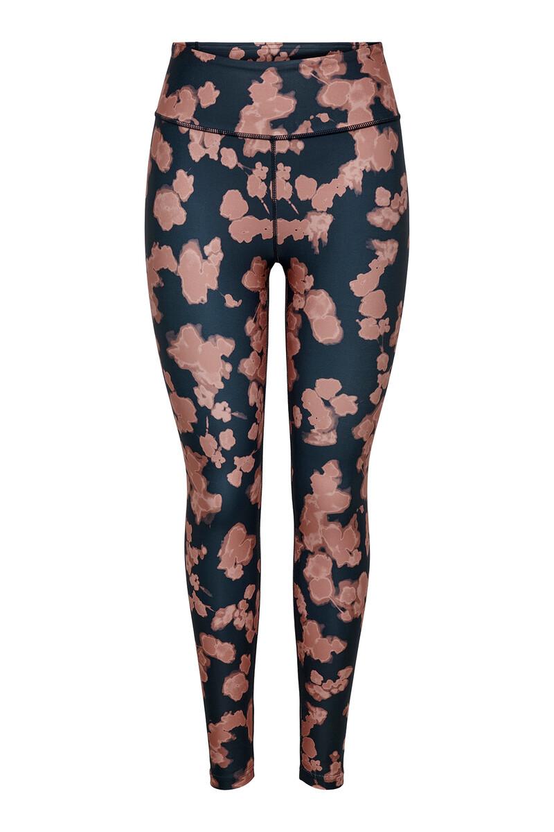 women'secret Leggings de cintura alta color azul grafito y acabado lavado rosa palo