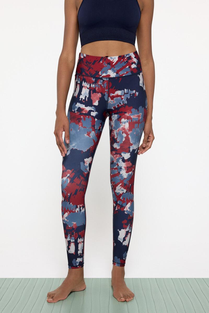 Women'secret Leggings Deportivos De Diseño En Azul Marino Granate Y Blanco