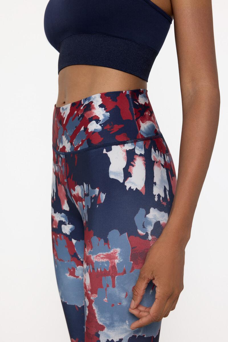 Women'secret Leggings Deportivos De Diseño En Azul Marino Granate Y Blanco