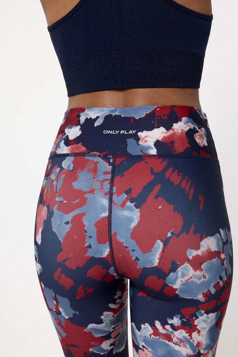 Women'secret Leggings Deportivos De Diseño En Azul Marino Granate Y Blanco