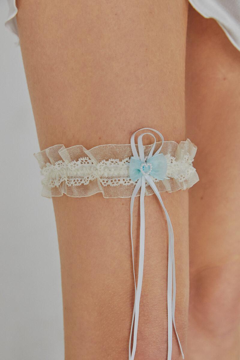 Women'secret Liga Ivette Bridal Tul Y Encaje Detalle Corazón