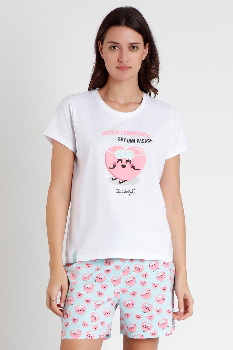 Women'secret MR WONDERFUL Pijama Manga Corta Pasada Para Mujer