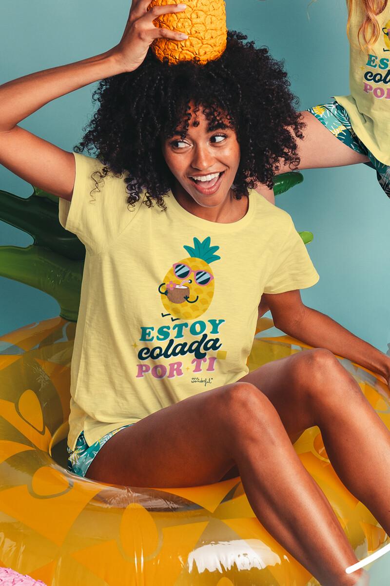 Women'secret MR WONDERFUL Pijama Manga Corta Piña Para Mujer