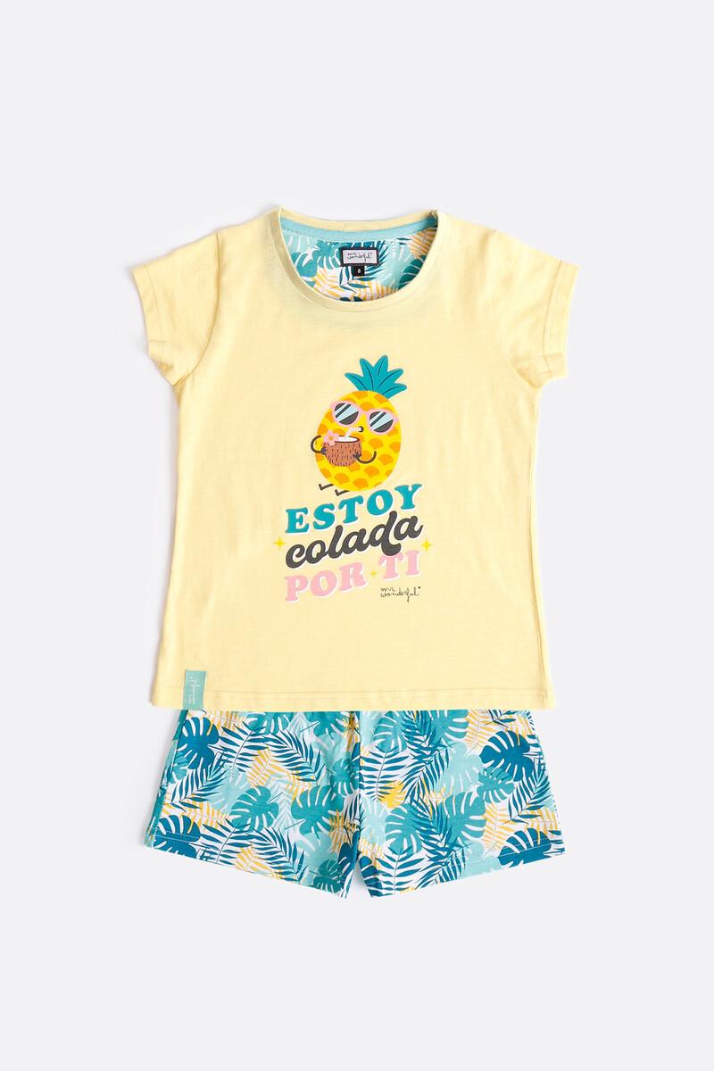 Women'secret MR WONDERFUL Pijama Manga Corta Piña Para Niña