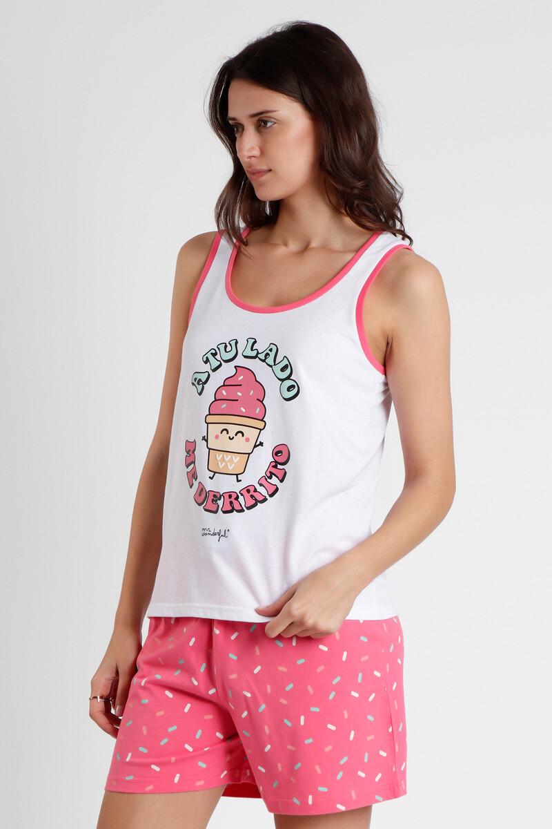 Women'secret MR WONDERFUL Pijama Sin Mangas Pasada Para Mujer