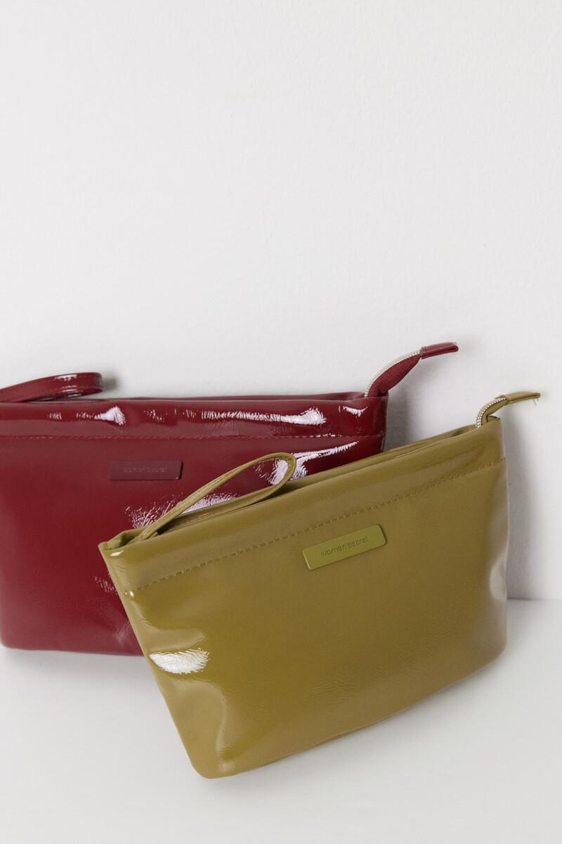 Women'secret Neceser Pequeño Charol Acolchado Verde