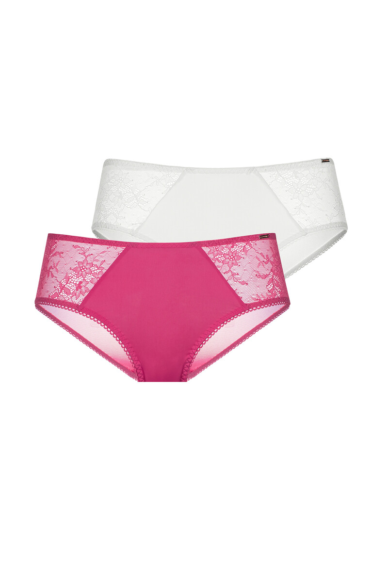 women'secret Pack 2 bragas hipster encaje rosa y nude