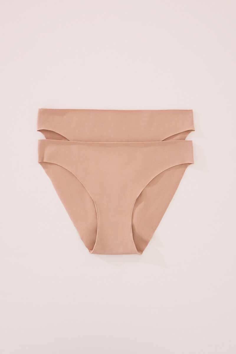 women'secret Pack 2 braguitas clásicas algodón nude