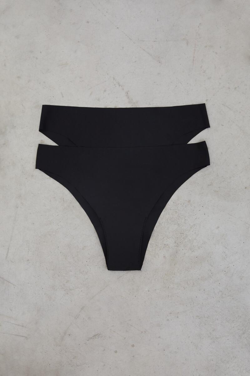 Women'secret Pack 2 Brgas Brasileñas Negro Laser Cut