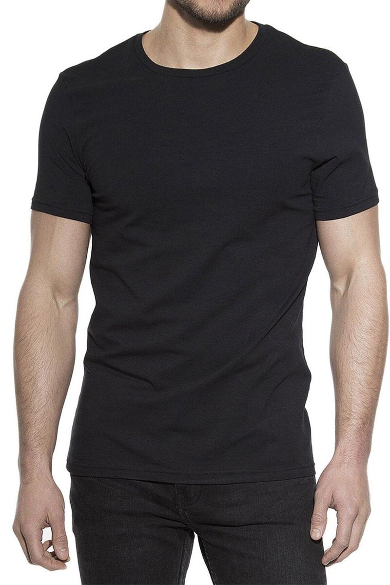 Women'secret Pack 2 Camisetas Elásticas Cuello Caja Algodón Orgánico Negras