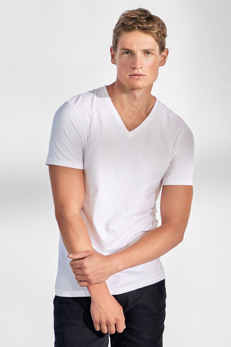Women'secret Pack 2 Camisetas Elásticas Cuello Pico Blanco