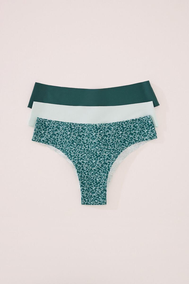 women'secret Pack 3 bragas anchas brasileñas microfibra