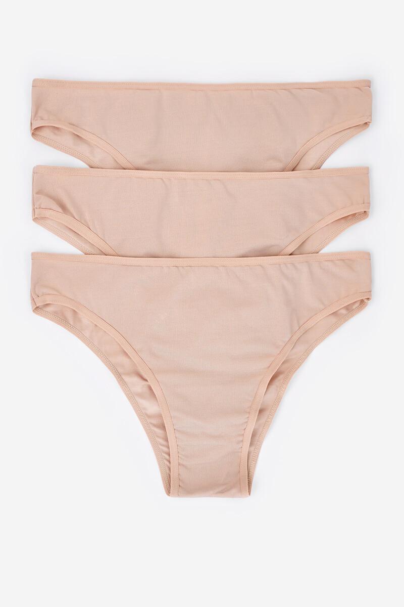 women'secret Pack 3 bragas brasileñas de microfibra