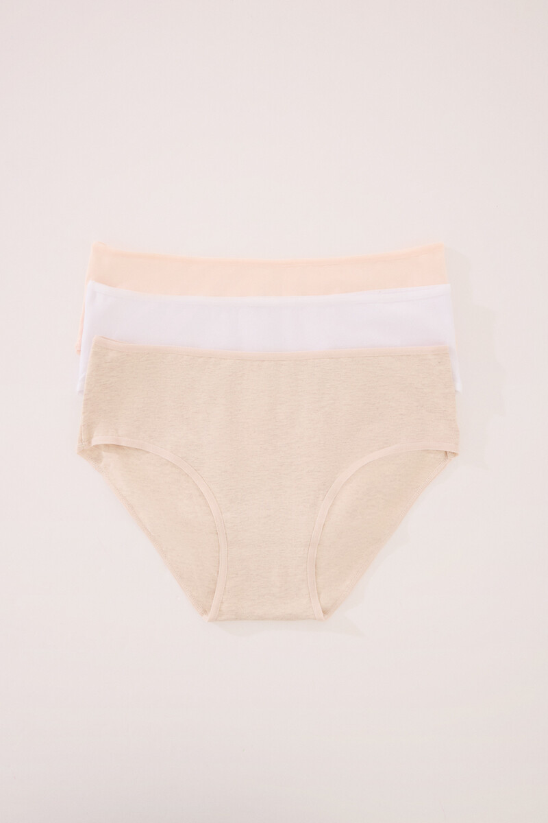 Women'secret Pack 3 Bragas Culotte Algodón Orgánico