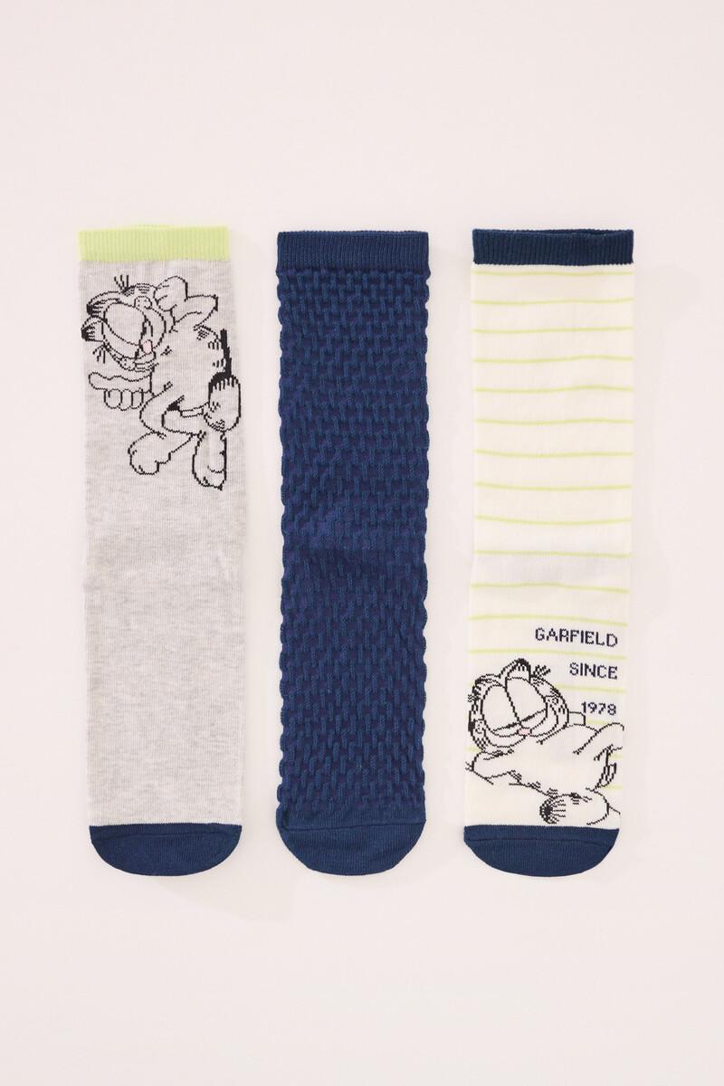 women'secret Pack 3 calcetines altos print Garfield