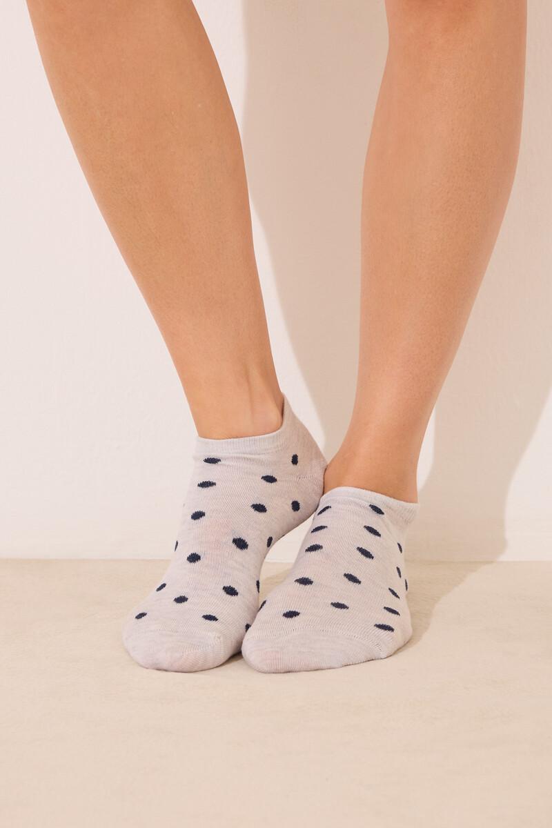 Women'secret Pack 3 Calcetines Cortos Puntos Y Rayas