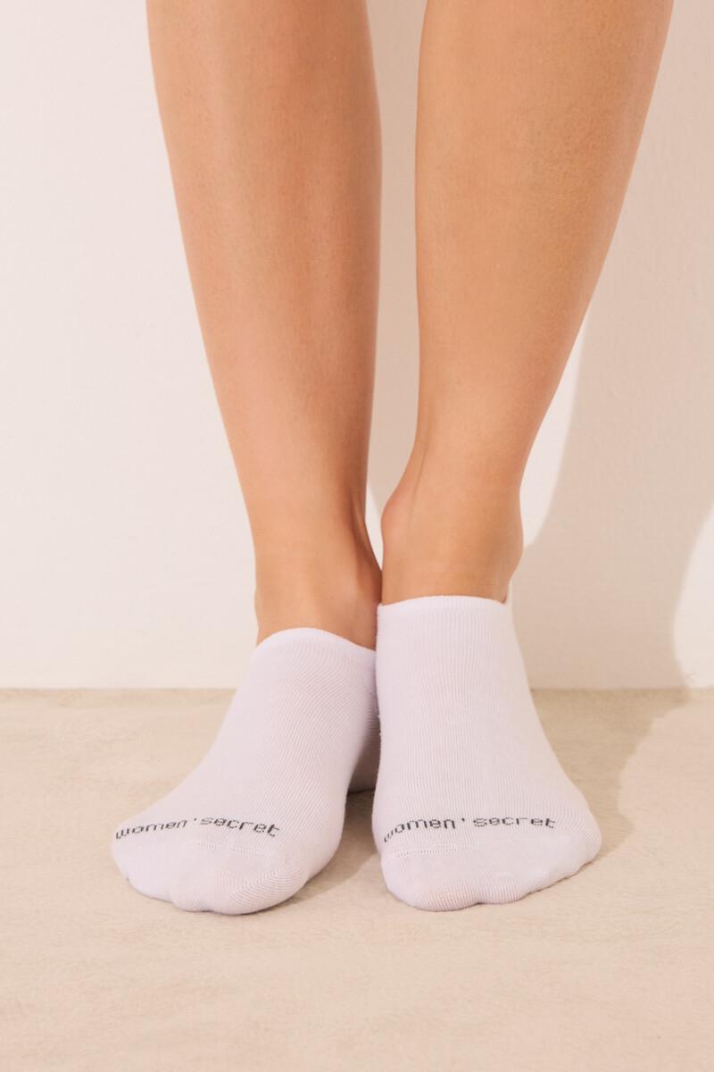 Women'secret Pack 3 Calcetines Invisibles Algodón Blancos