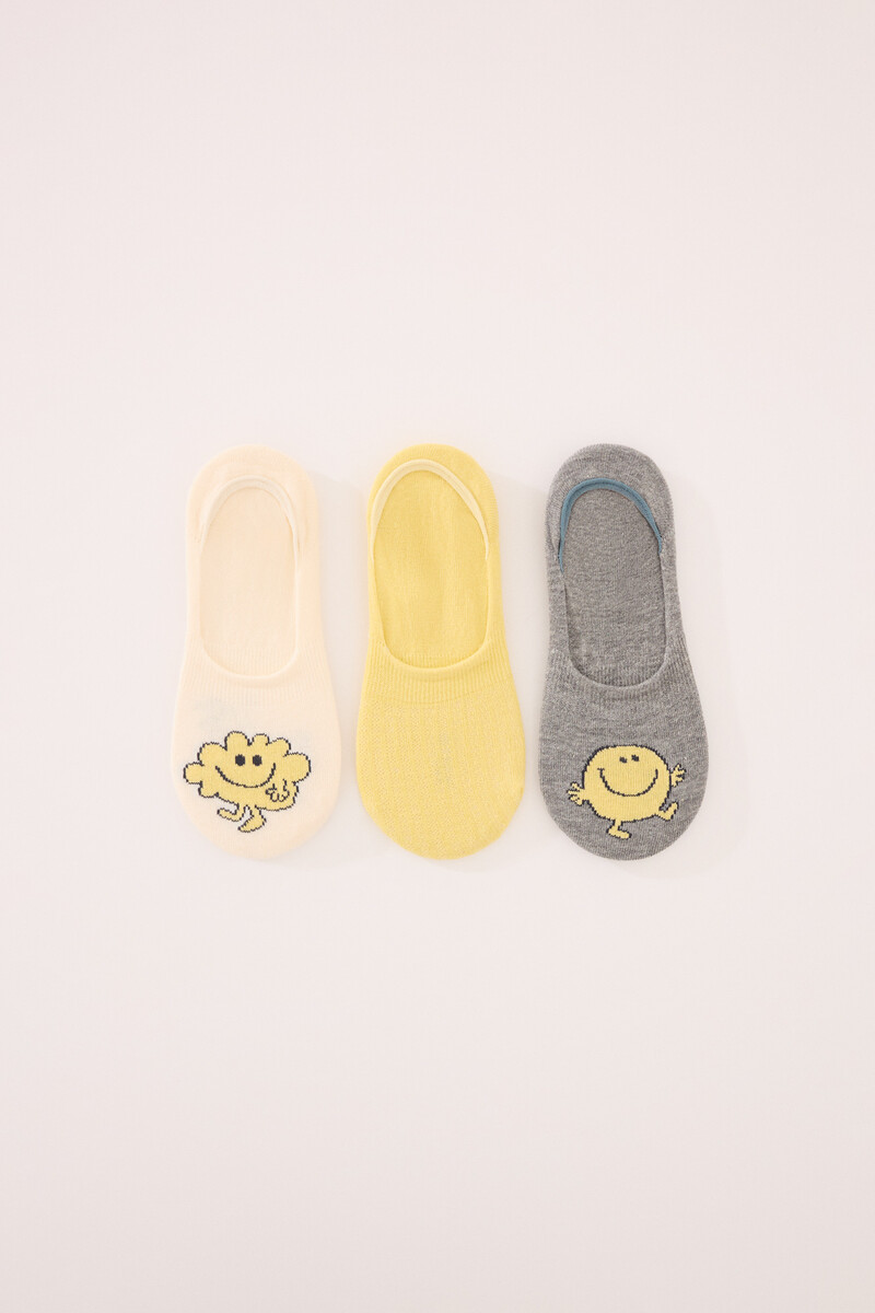 women'secret Pack 3 calcetines invisibles algodón Mr. Men