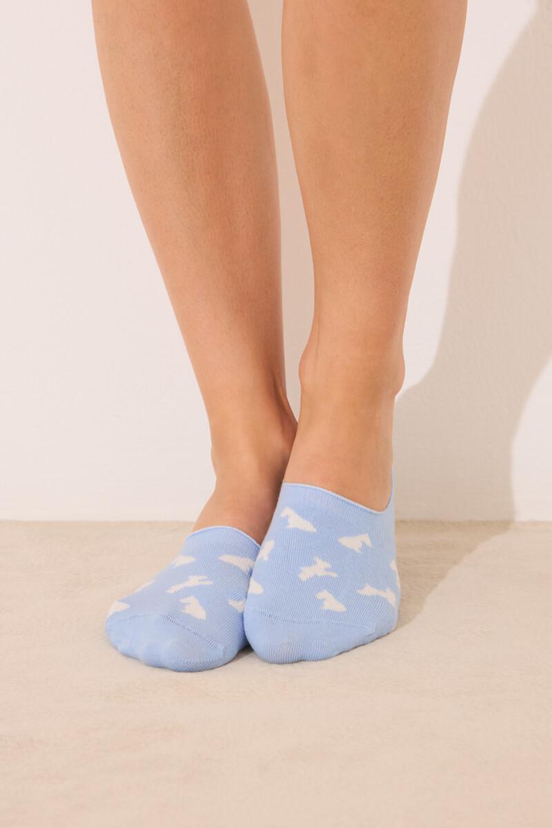 Women'secret Pack 3 Calcetines Invisibles Algodón Print Perritos