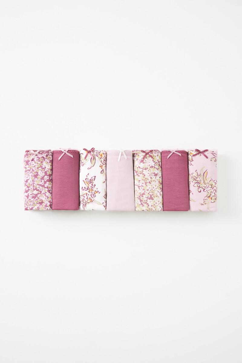 Women'secret Pack 7 Bragas Clásicas Algodón Lisas Y Estampadas
