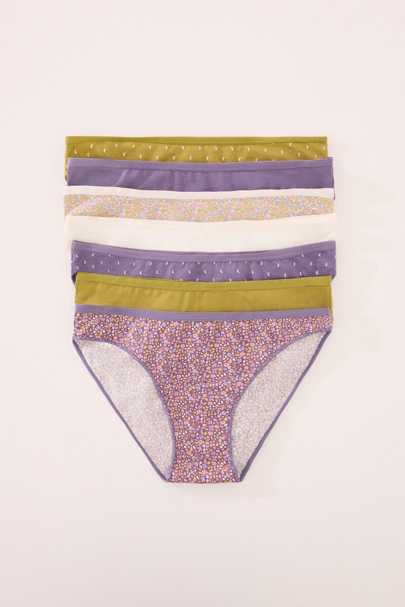 women'secret Pack 7 bragas clásicas algodón mix prints