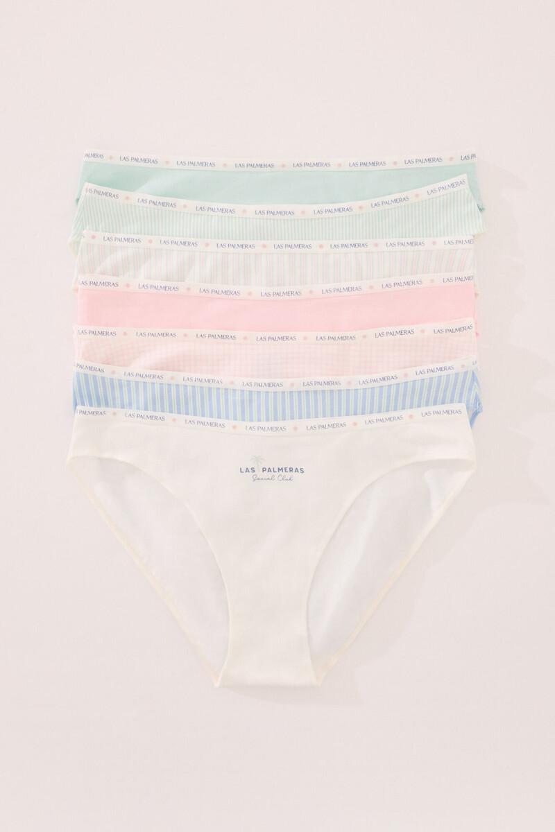 women'secret Pack 7 bragas clásicas algodón mix prints