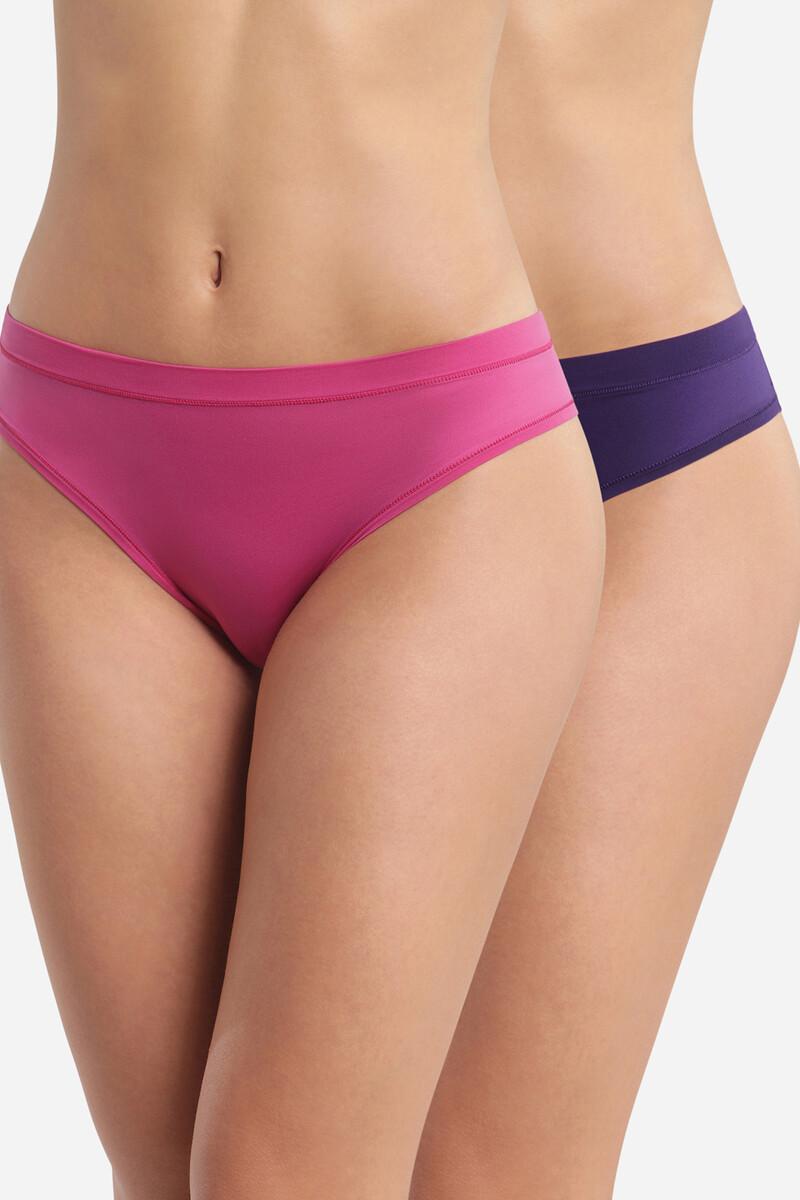 women'secret Pack de 2 bragas de tejido ultra elástico y efecto segunda piel