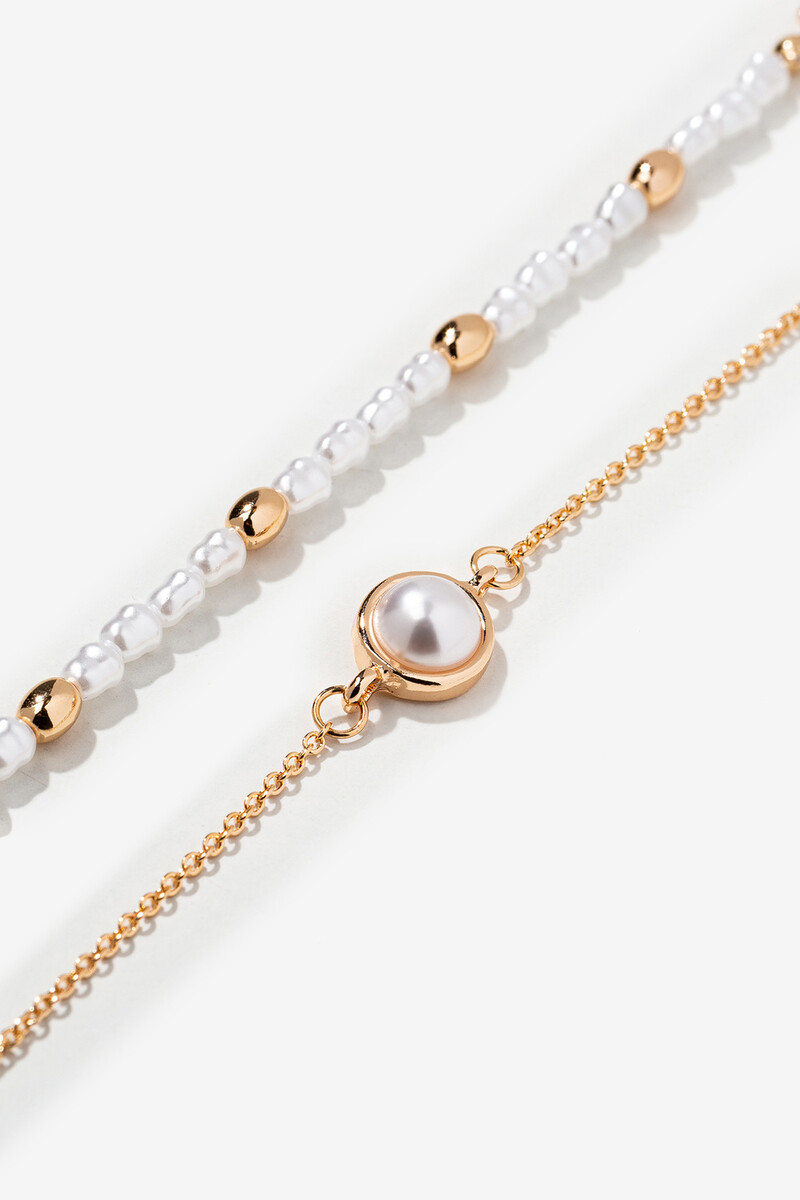 Women'secret Pack De 2 Pulseras De Mostacillas Efecto Perla