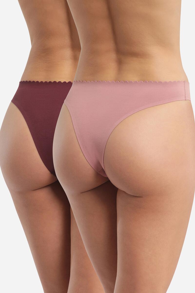 Women'secret Pack De 2 Tangas De Algodón Cortados Al Láser
