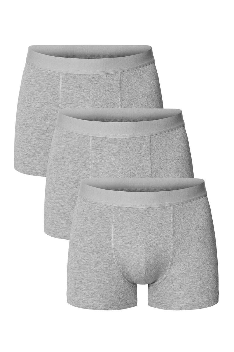 women'secret Pack de 3 bóxers algodón orgánico grises melange