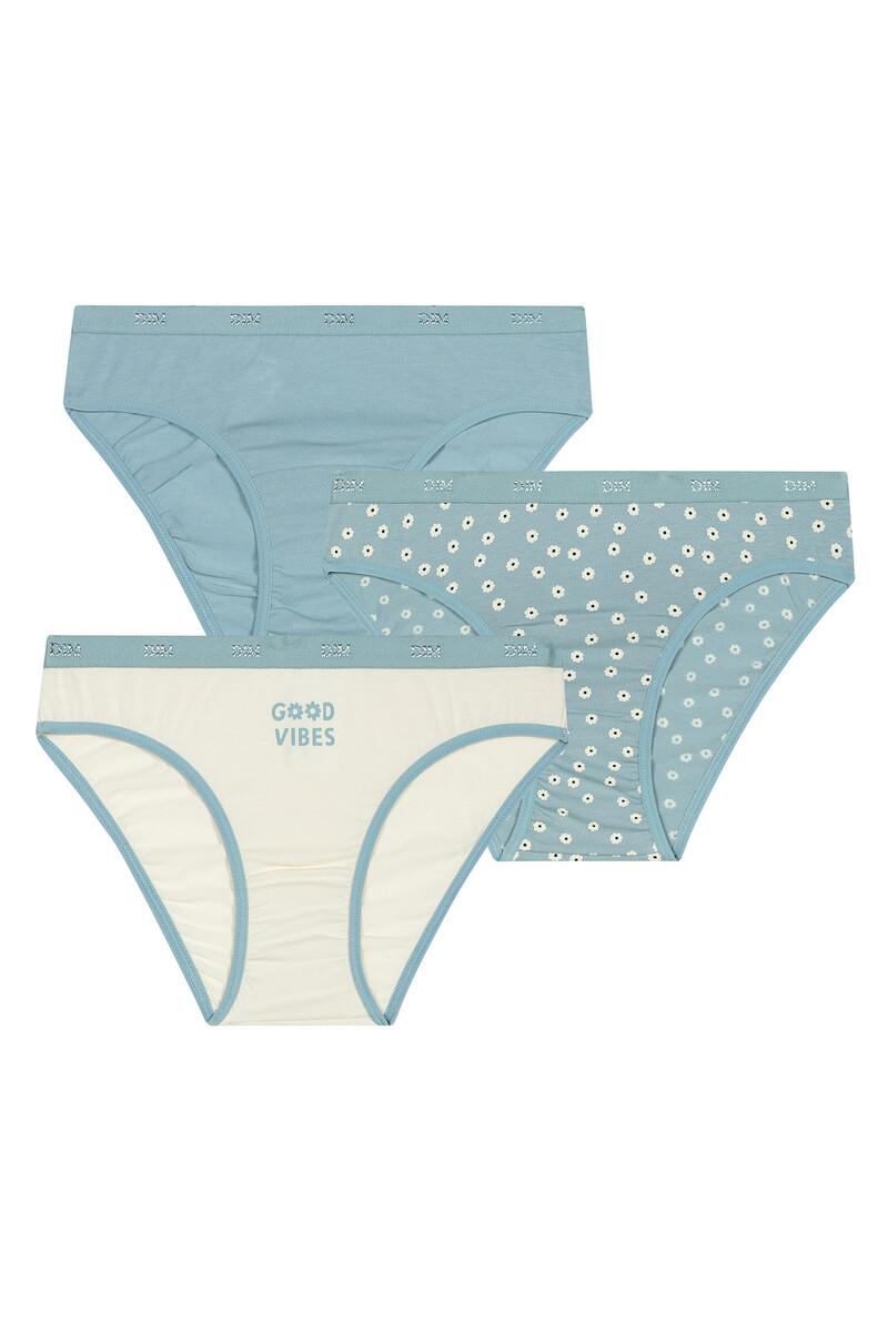 women'secret Pack de 3 bragas de niña estampadas con cintura elástica