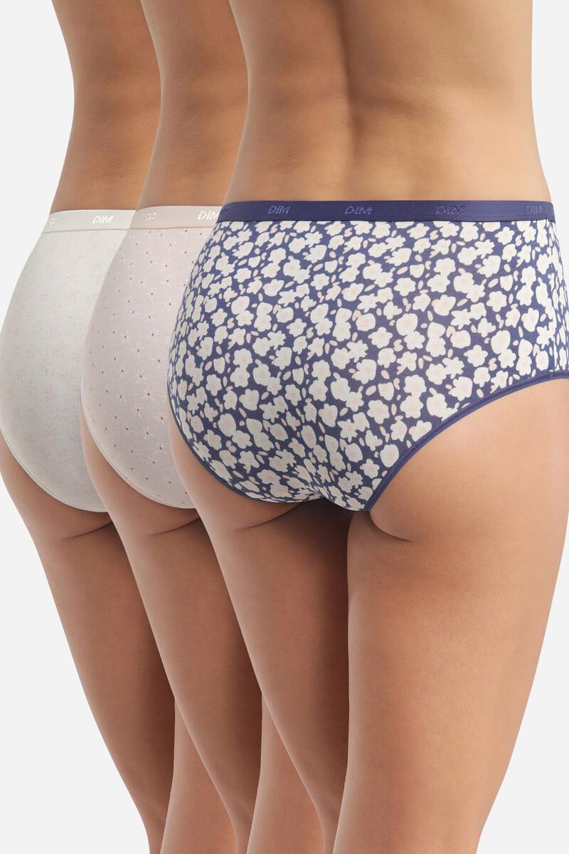 Women'secret Pack De 3 Bragas Tipo Culottes De Algodón Elástico Estampado Flores