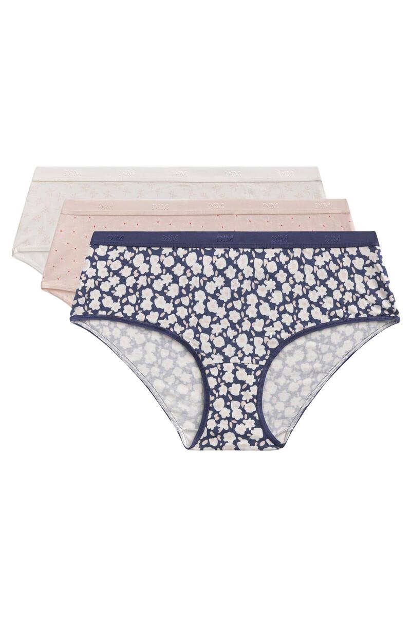 Women'secret Pack De 3 Bragas Tipo Culottes De Algodón Elástico Estampado Flores
