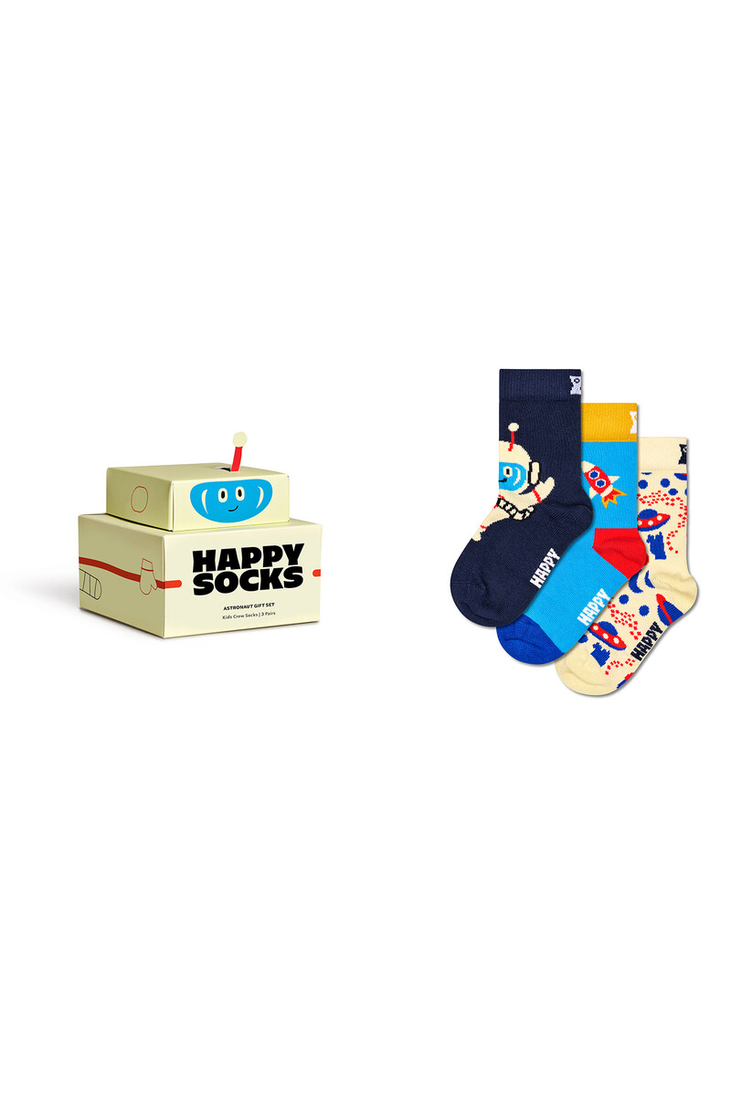 women'secret Pack de 3 calcetines unisex Kids Astronaut Gift Set