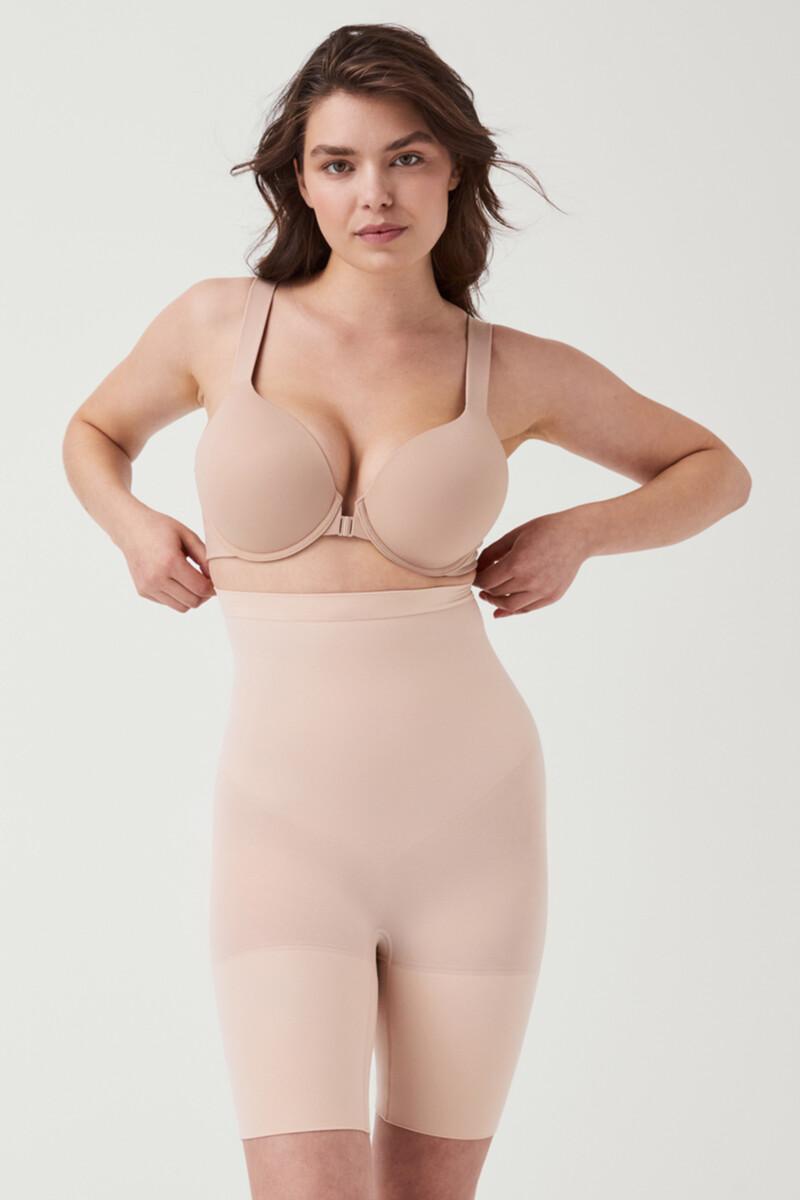 Women'secret Pantalón Corto A Media Pierna De Talle Alto Nude. SPANX
