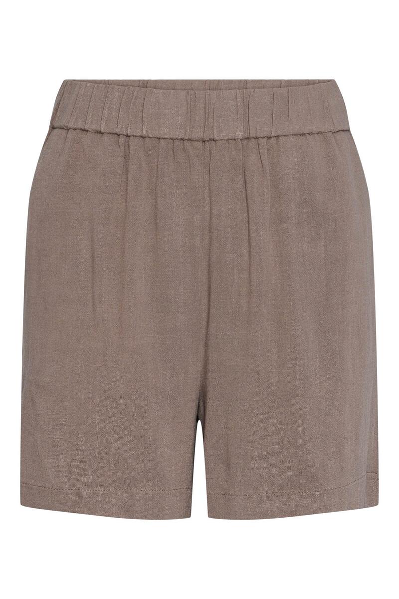 women'secret Pantalón corto de lino con cintura elástica