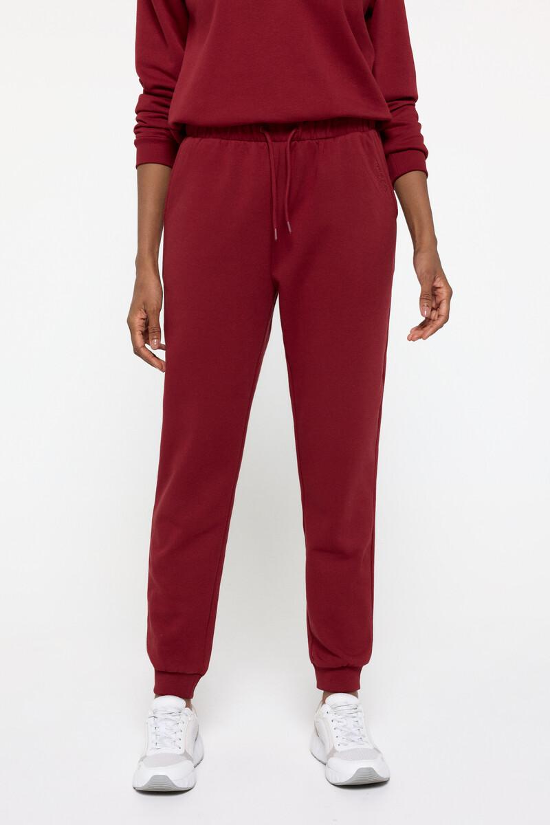 Women'secret Pantalón Jogger Suave De Cintura Alta Y Bolsillos Laterales Color Granate