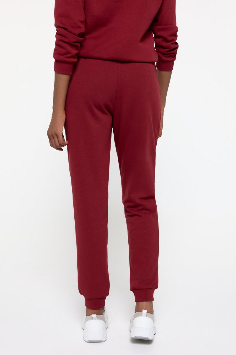Women'secret Pantalón Jogger Suave De Cintura Alta Y Bolsillos Laterales Color Granate