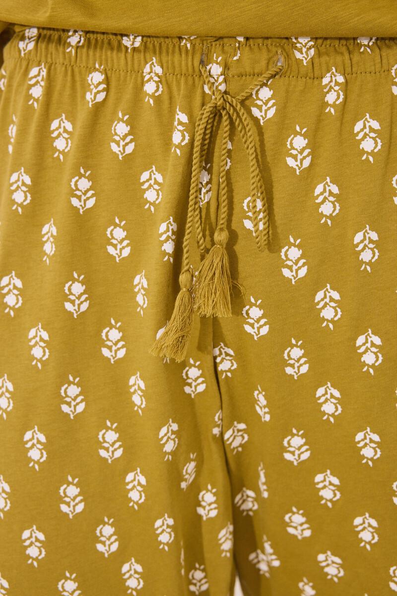 Women'secret Pantalón Largo Carrot 100% Algodón Sellos