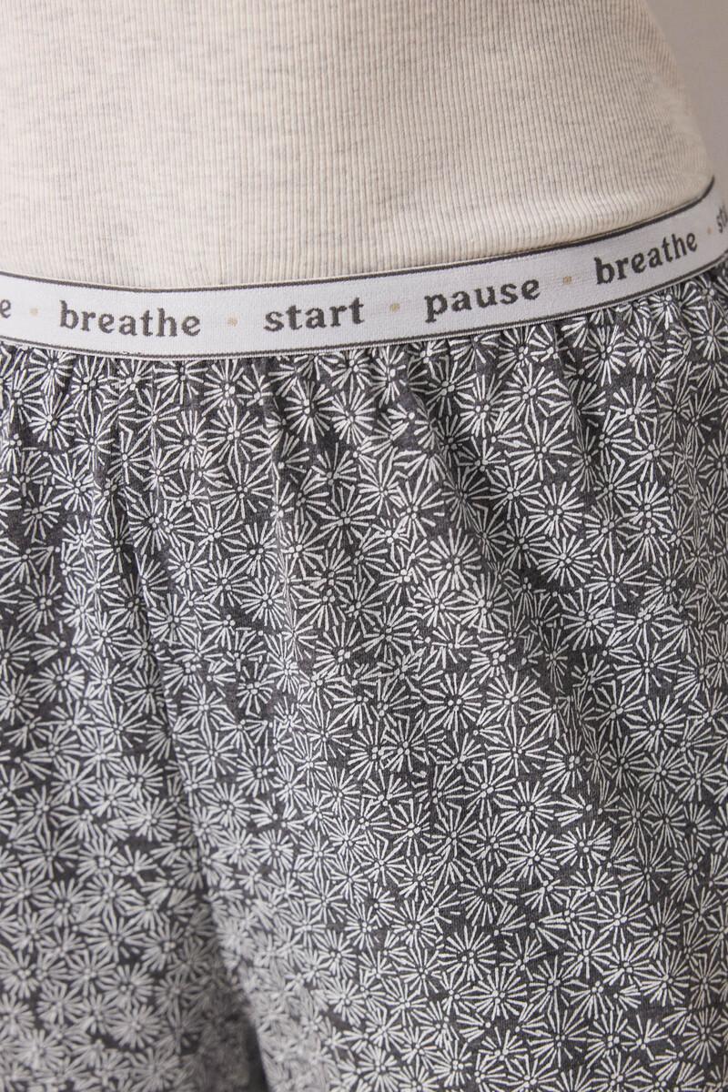 Women'secret Pantalón Largo Estampado Flores Verdes