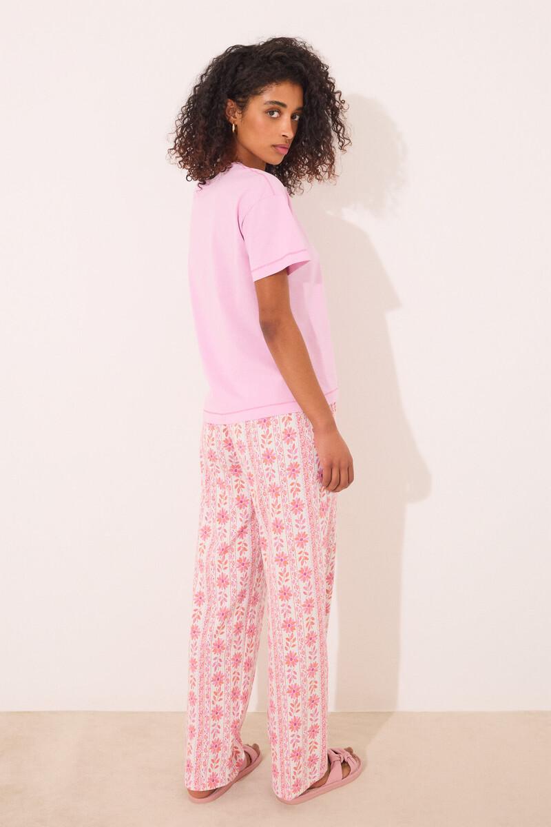 Women'secret Pantalón Largo Lounge 100% Algodón Flores