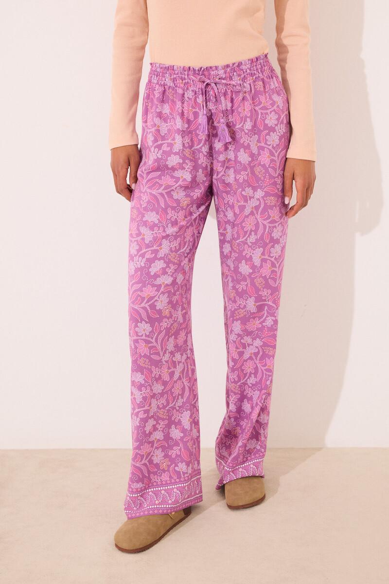 Women'secret Pantalón Largo Viscosa Estampado Boho Floral
