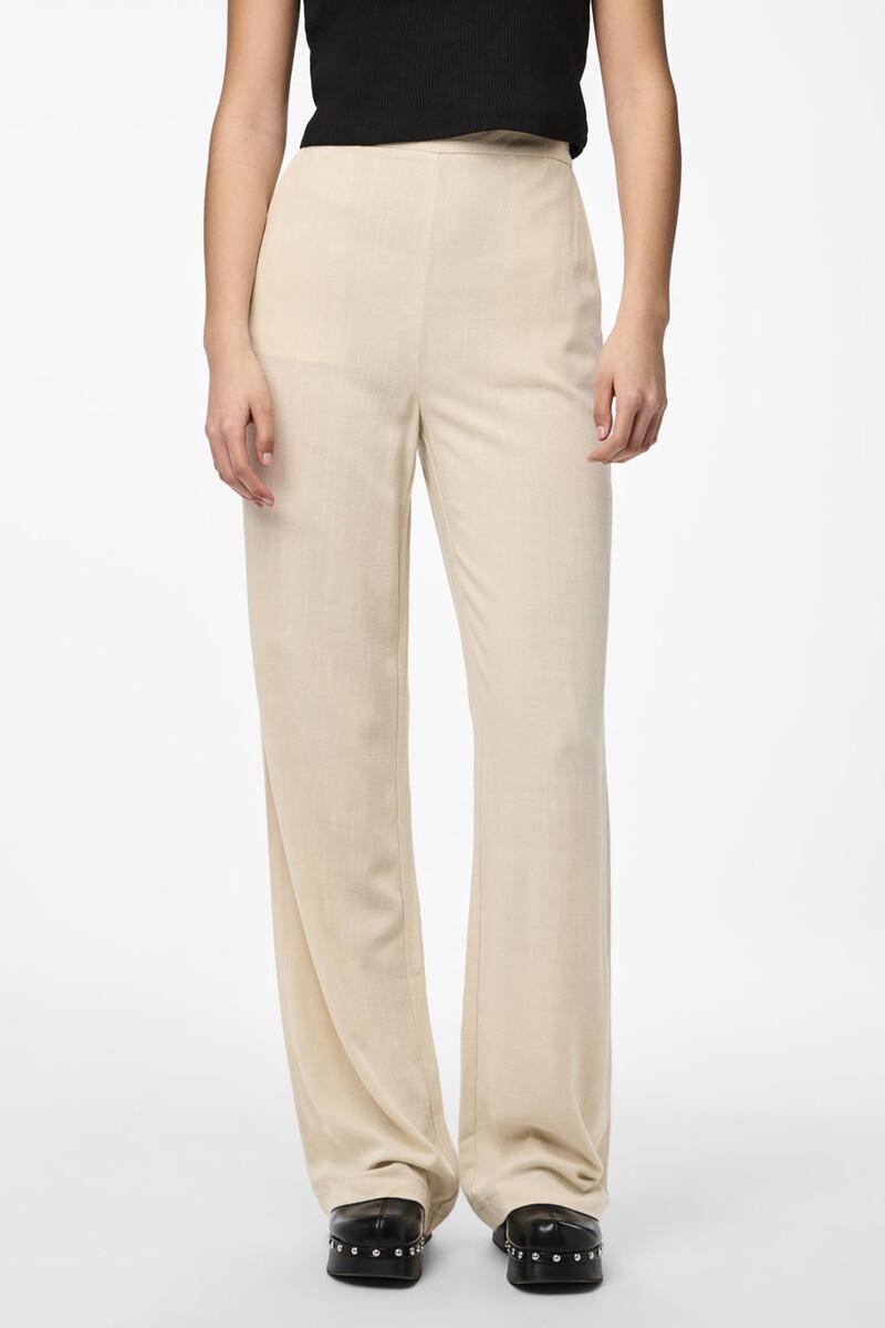 Women'secret Pantalón Lino De Mujer Fluido Con Cintura Elástica