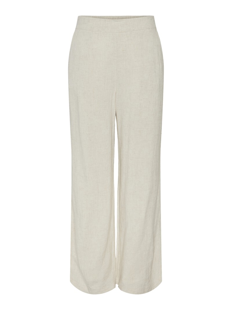 women'secret Pantalón lino de mujer fluido con cintura elástica